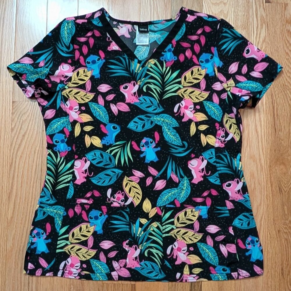 Lilo & Stitch Large Cherokee Scrubs Tooniforms V Neck Top TF733 LHGS Hawaii